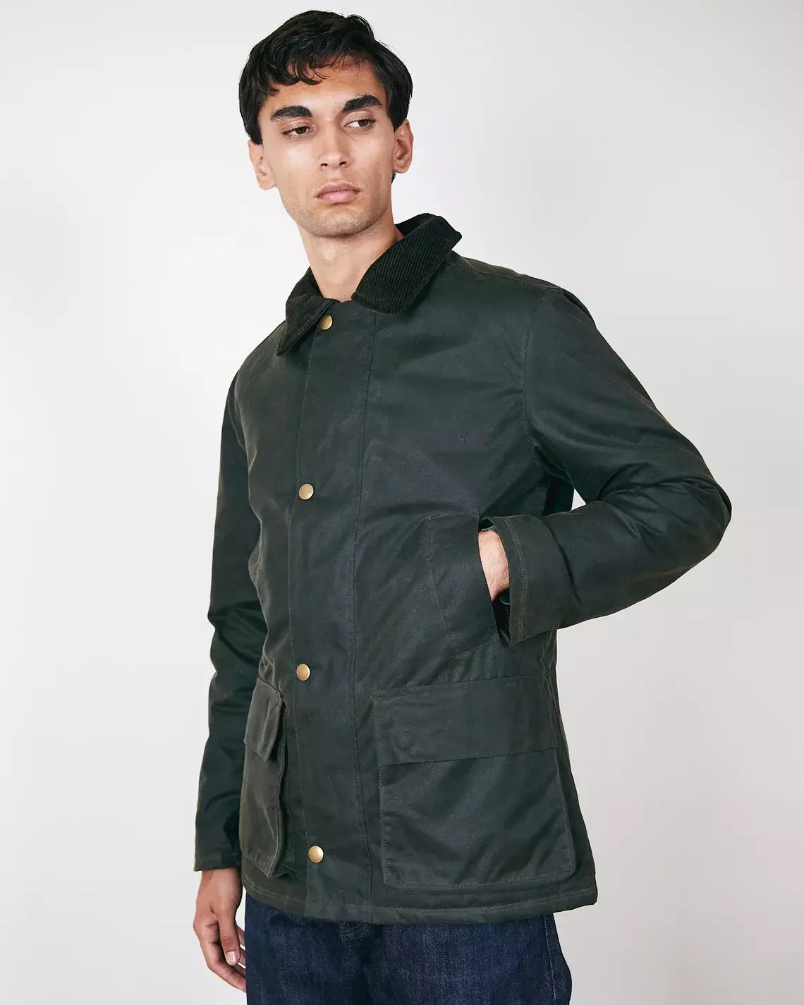 Brixtol Textiles Curtis Olive Herren Wachsjacke Wasserabweisend grün